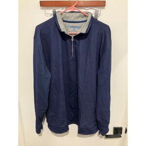 Twillory Men's Quarter Zip Performance Pullover Sweater, Navy Blue, Size 2XL